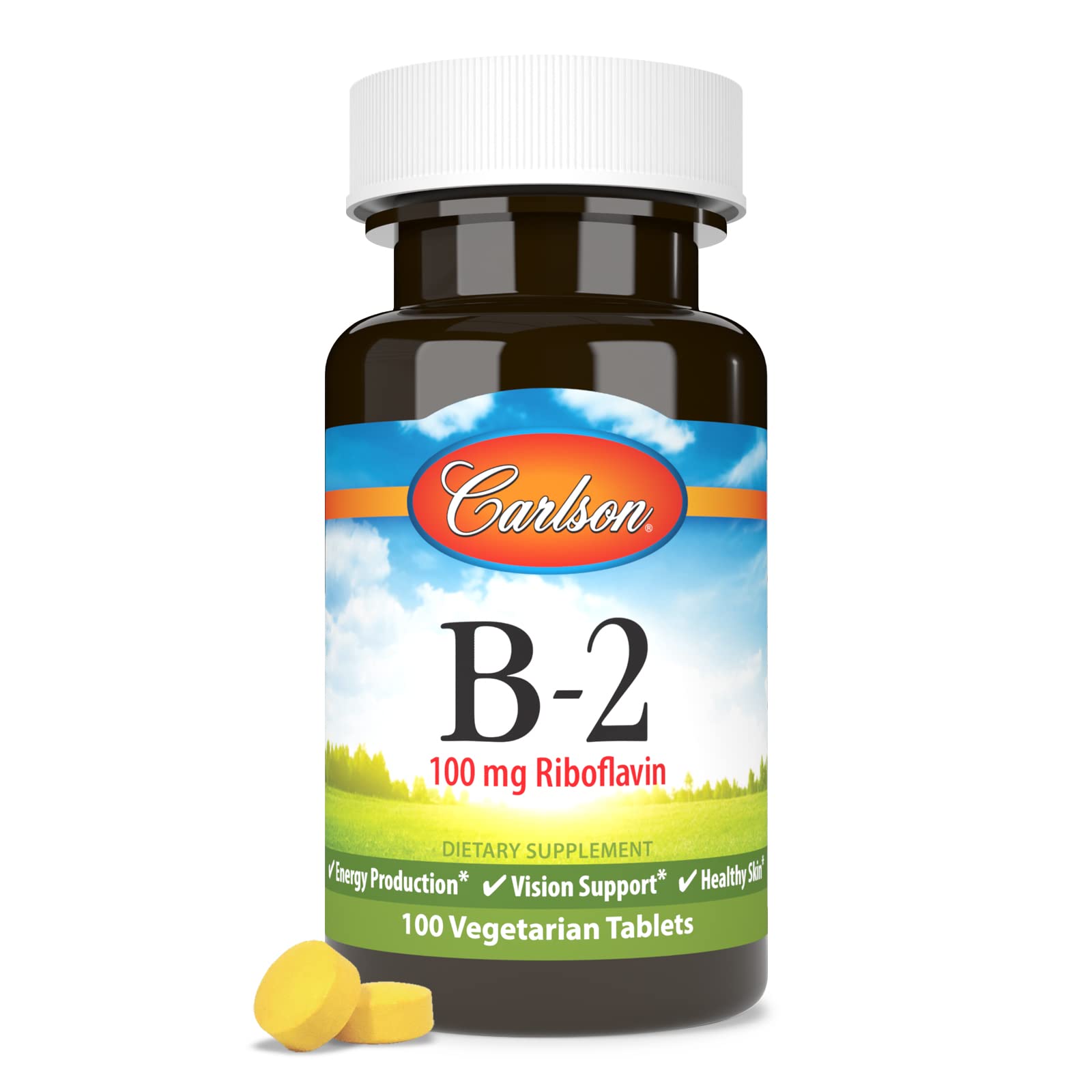 Carlson - B-2, 100 mg Riboflavin, Energy Production, Vision Support & Healthy Skin, 100 Vegetarian Tablets - Image 5