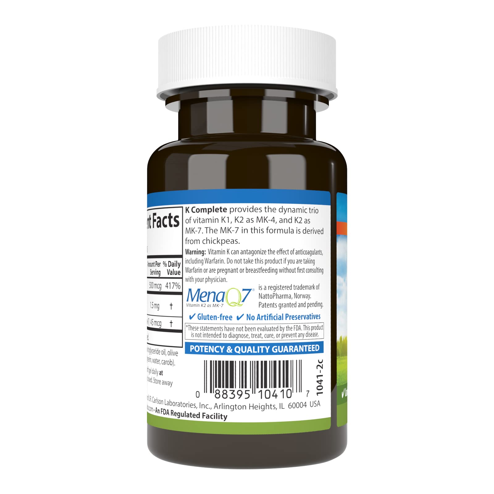 Carlson - K Complete, K1 & K2 as MK-4 & MK-7, Promotes Bone & Cardiovascular System Health, 45 Softgels - Image 3