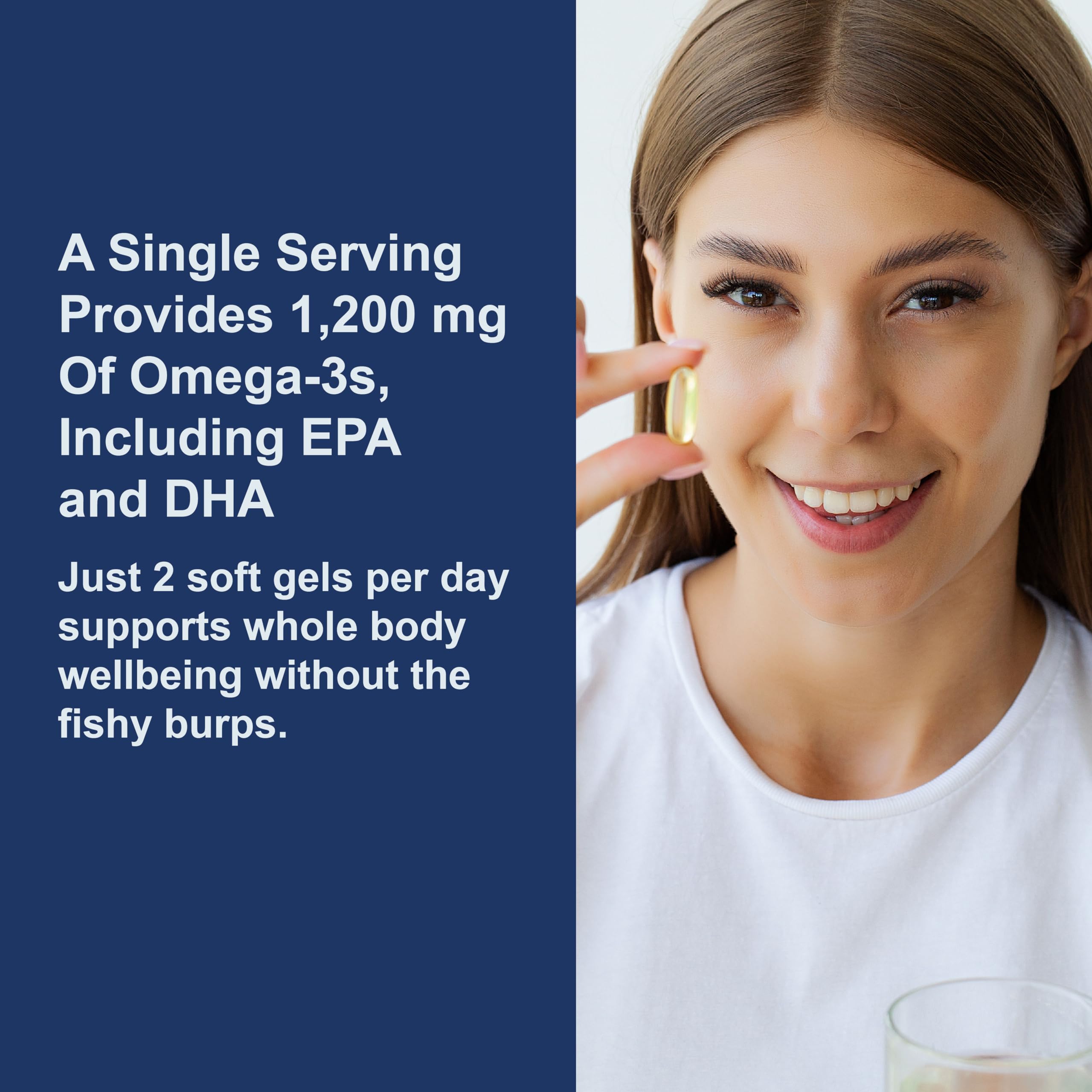 Carlson - Super Omega-3 Gems, 1200 mg Omega-3 Fatty Acids with EPA and DHA, Wild-Caught Norwegian Supplement, Sustainably Sourced Fish Oil Capsules, Omega 3 Supplements, 100+30 Softgels - Image 4