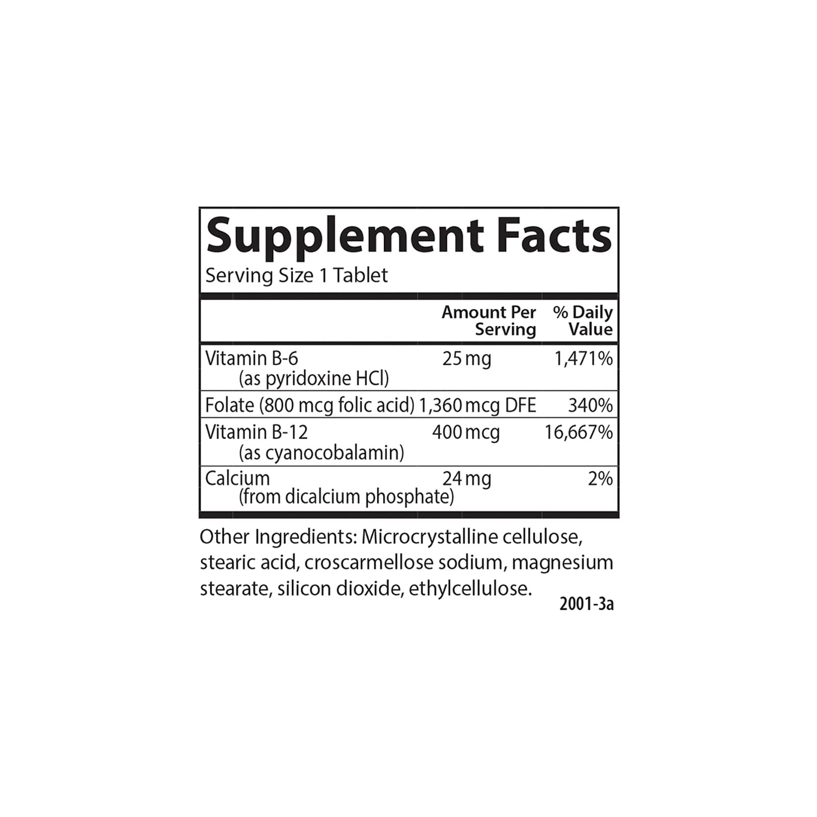 Carlson - Tri-B, Vitamin B Complex, 25 mg Vitamin B-6, 400 mcg Vitamin B-12, Folic Acid Energy Pills, Promote Cardiovascular Health, B Complex Vitamins, B12 Supplement, B Vitamin Complex, 120 Tablets - Image 4