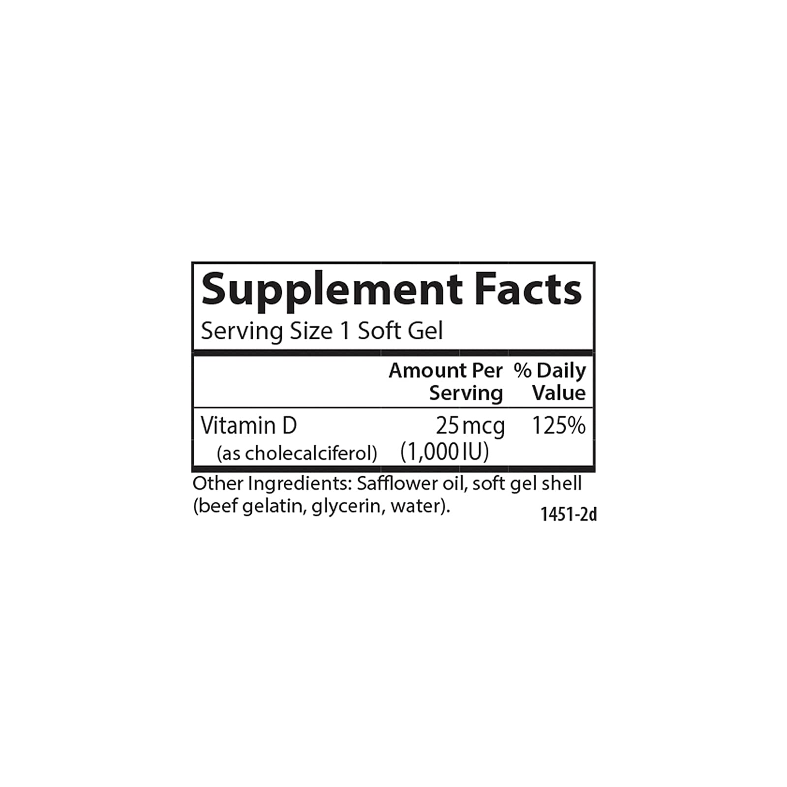 Carlson - Vitamin D3, 1000 IU (25 mcg), Bone Health, Muscle Health, Cholecalciferol, Vitamin D Supplements, Vitamin D3 Soft Gels, 100 Softgels - Image 4
