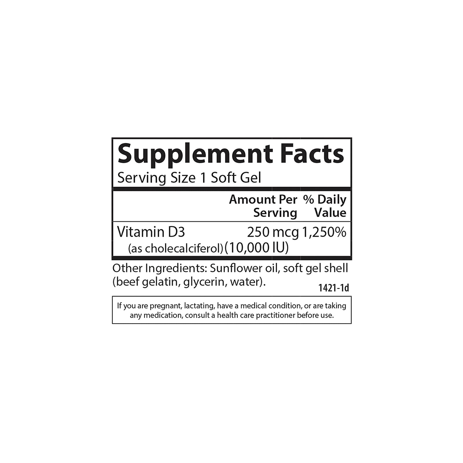 Carlson - Vitamin D3, 10000 IU (250 mcg), Vitamin D Supplements, Bone & Immune Support, Vitamin D3 Softgels, Heart Health, Gluten Free Vitamin D Capsules, 120 Softgels - Image 4