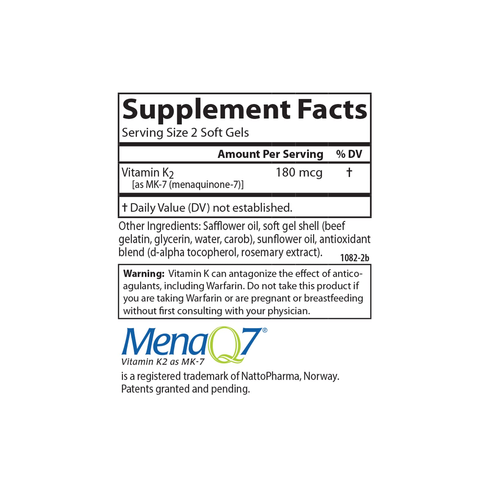 Carlson - Vitamin K2 MK-7 (Menaquinone), 180 mcg, Bone Support, Calcium Bioavailability, K2 Vitamin, Vitamin K-2, 90 Softgels - Image 4