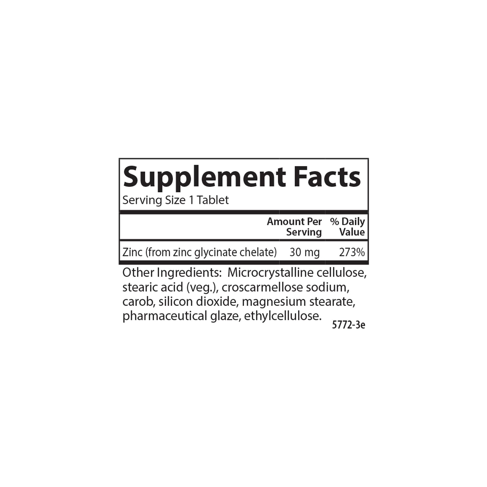 Chelated Zinc 250 tabs - Image 4
